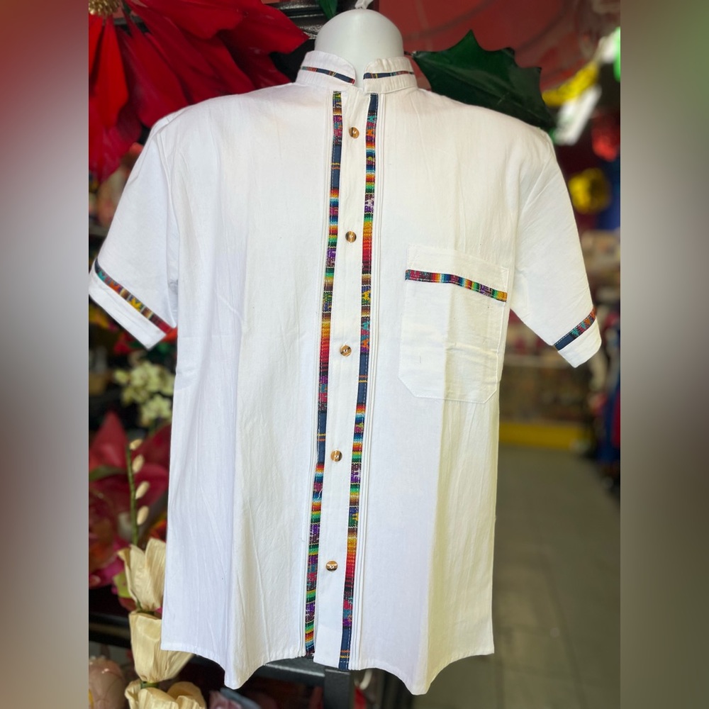 Xlarge White Mexican Mens Guayaberas
